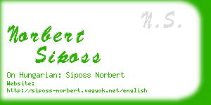 norbert siposs business card